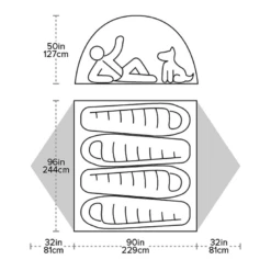 Blacktail 4 Trekkingzelt - Big Agnes -Feinbier Unterwegs Geschäft big agnes blacktail 4 trekkingzelt tbt420 green 4322
