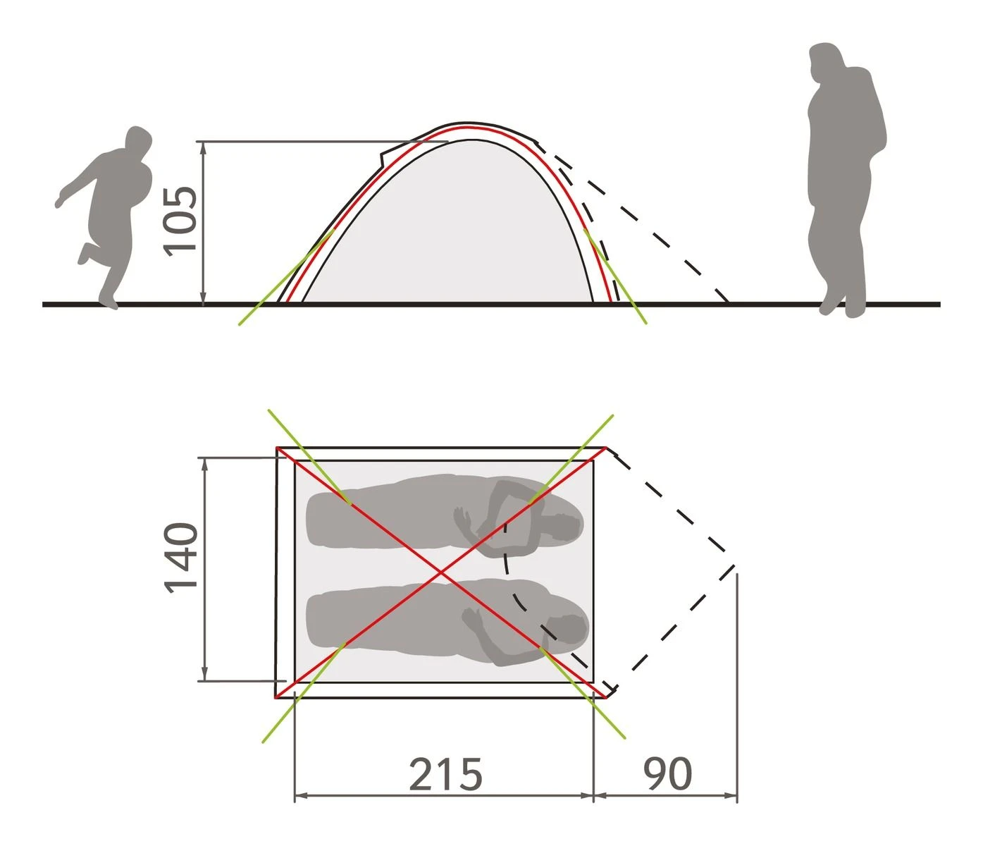 VAUDE Campo Compact 2P Campingzelt 4 VAUDE Campo Compact 2P Campingzelt – Bild 2
