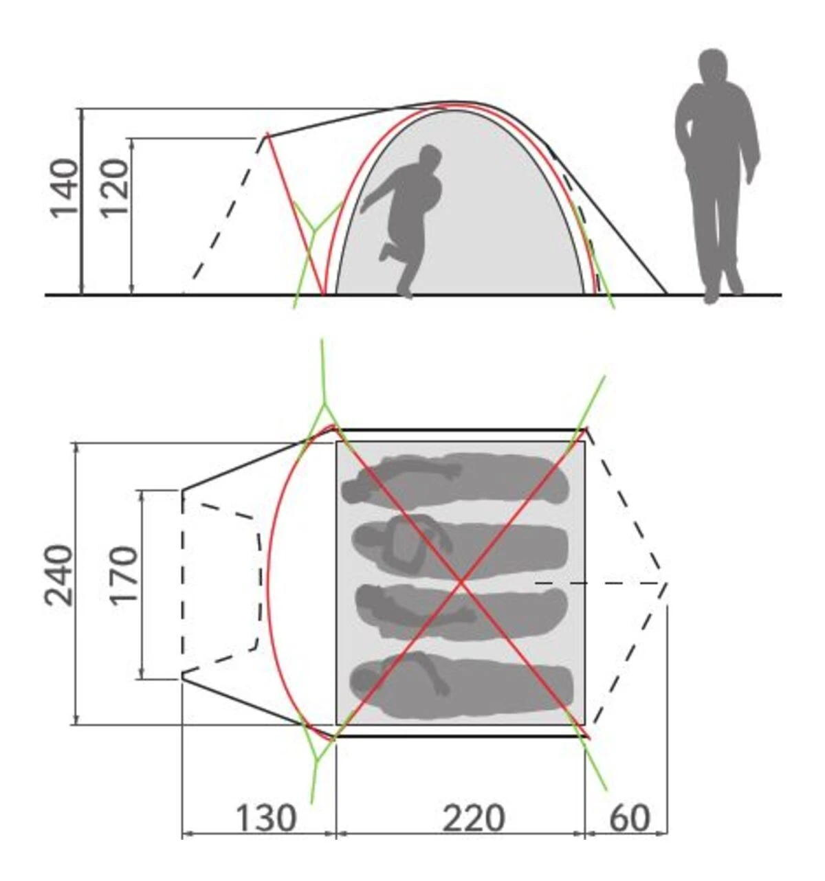 Campo Grande XT 4P Campingzelt - Vaude 5 Campo Grande XT 4P Campingzelt - Vaude – Bild 3